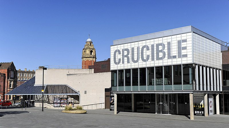 crucible theatre sheffield outdide sunny day